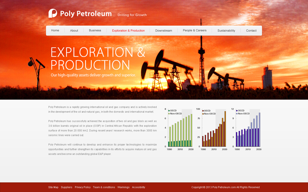 尚丞设计网站作品-保利石油 企业官网建设